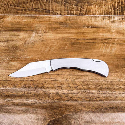 Canivete Personalizado Inox Acabamento Premium Com Presilha E Trava De Seguranca