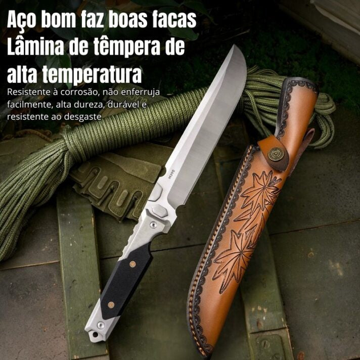 Faca Espírito da Mata Lâmina Bruta em Aço M390