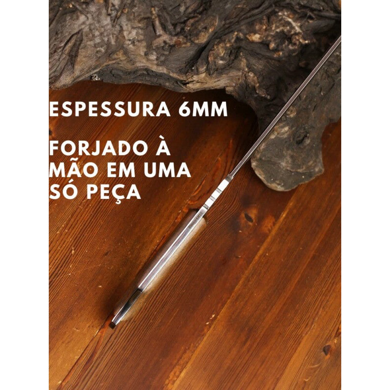 Faca Artesanal Full Tang aço DC53 de alto desempenho e dureza ultra-alta (61HRC)