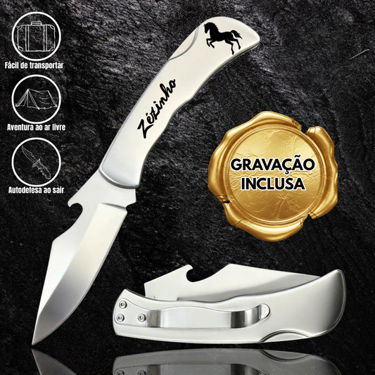 Canivete Utilitário Personalidade de Bolso C/ Abridor Aço Inoxidável e Estilo Clássico