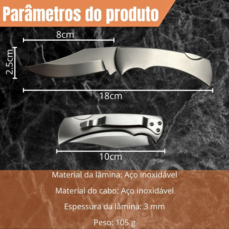 Canivete Personalizado Nome e Imagem Zebu Agro Inox C/ Trava Segurança